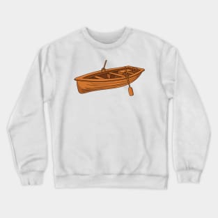 Rowboat cartoon illustration Crewneck Sweatshirt